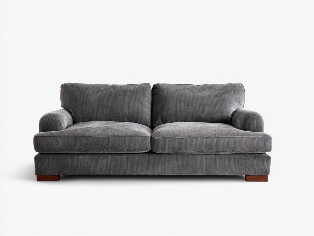 Sofás 2 plazas de tela 178x90x82 cm - gris - diseño moderno para salón