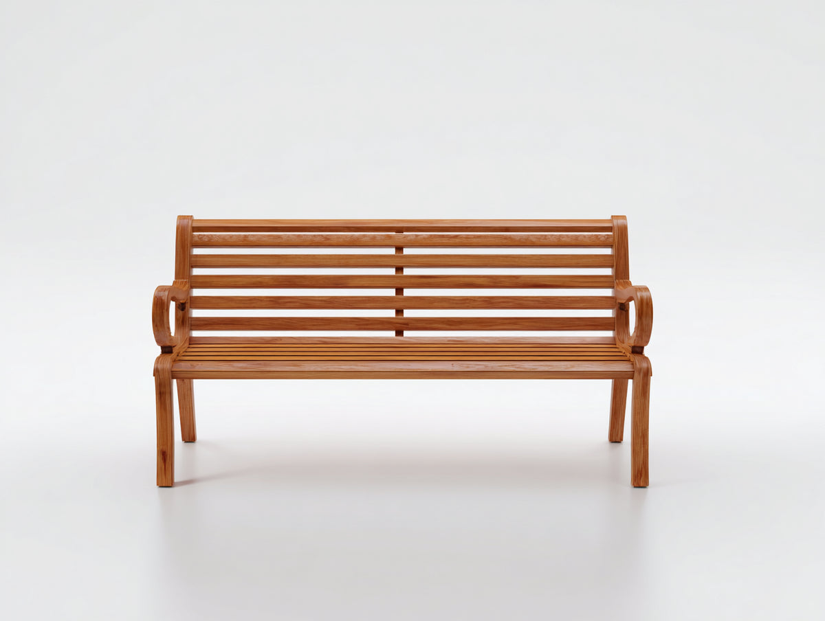 Bancos de jardín 150x58x86 cm - madera marrón para exterior - diseño clásico
