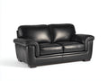 Sofás 2 plazas de cuero 170x90x84 cm - negro - diseño clásico para salón
