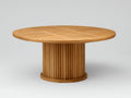 Mesas de jardín 130x130x75 cm - madera marrón claro para exterior - diseño redondo moderno