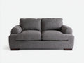 Sofás 2 plazas 168x86x83 cm - tapizado gris y base de madera - diseño moderno