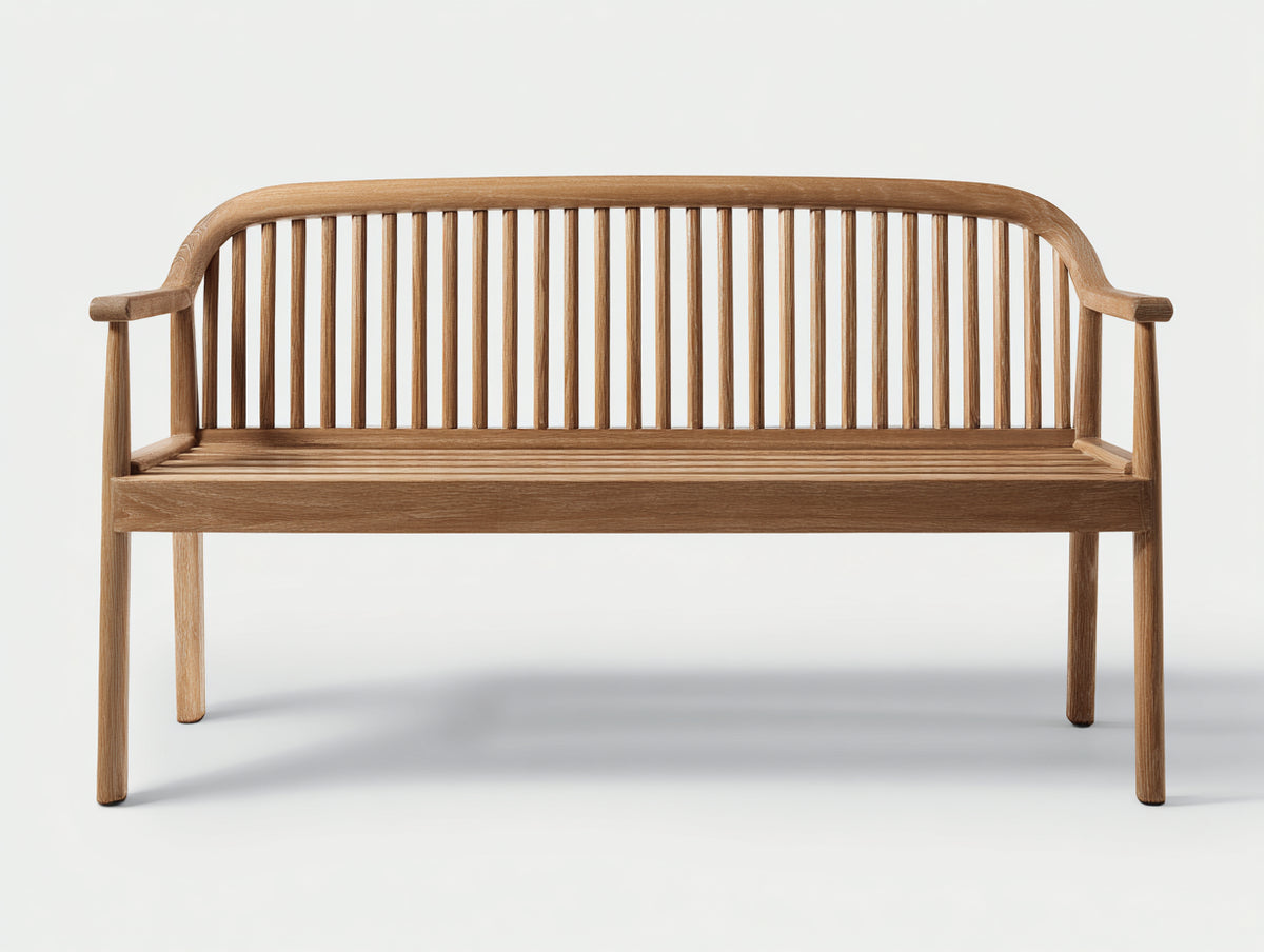 Bancos de jardín de madera maciza 160x60x88 cm - color marrón - diseño clásico para exterior