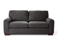 Sofás 2 plazas de tela gris oscuro 165x86x82 cm - patas de madera - diseño moderno para salón