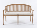 Bancos de jardín madera con cojines 145x64x92 cm - Marrón claro-Gris claro - Estilo elegante para exterior