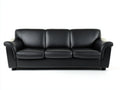 Sofás 3 plazas cuero sintético 215x92x88 cm - Negro - Estilo elegante contemporáneo