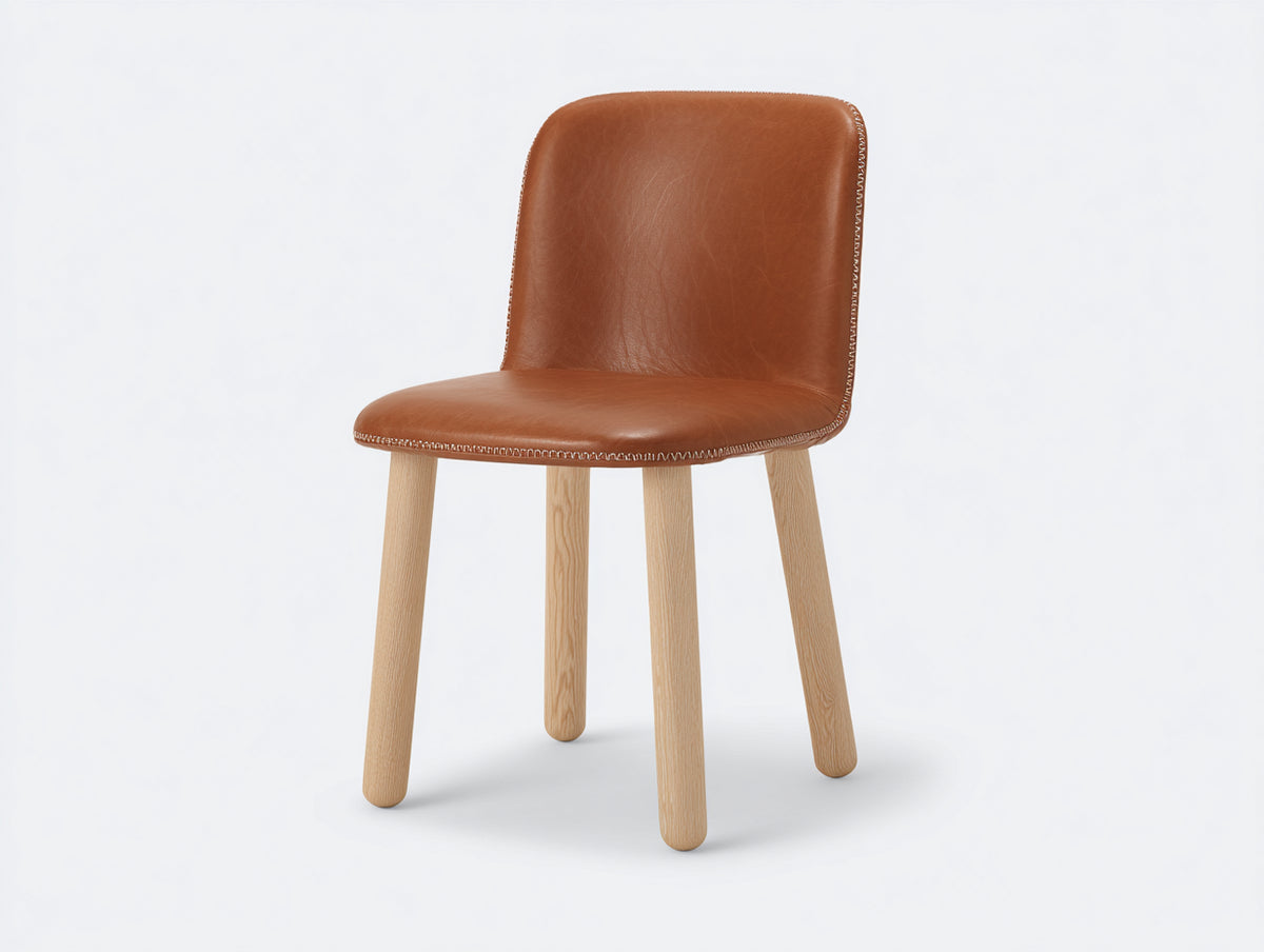 Sillas de comedor piel sintética 48x55x82 cm - marrón - diseño moderno