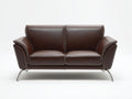 Sofás 2 plazas de cuero 172x88x82 cm - marrón - diseño moderno para salón