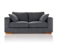 Sofás 2 plazas 170x85x84 cm - tapizado gris y patas de madera - diseño moderno